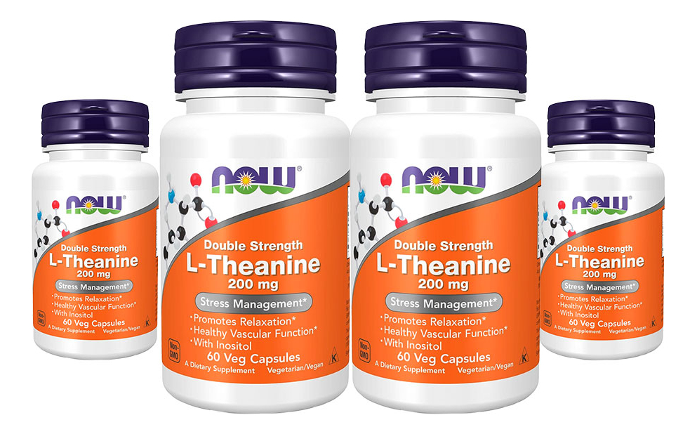 L-teanina 200mg Now Foods L-theanine 60 Veg Caps 4un Sabor Sem Sabor