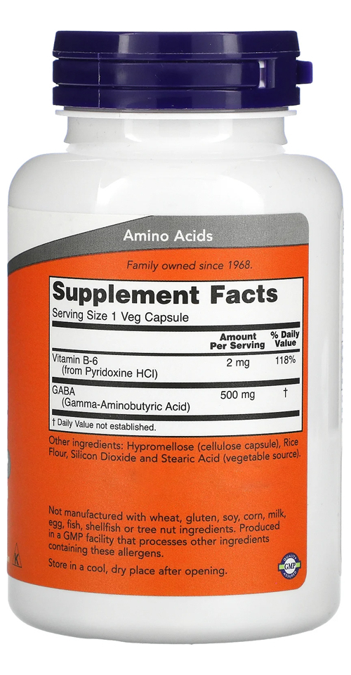 Now Ácido Gama 500mg E Vit-b6 100cap Distribuidor Autorizado - Imagem 2