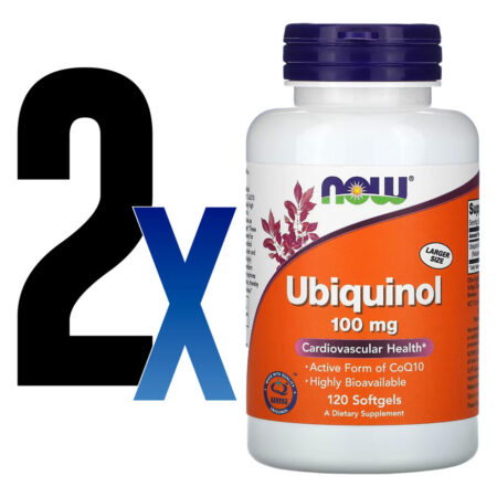 Ubiquinol 100mg Now Foods Forma Coq10 Ativa 120 Softgels 2un - Imagem 2