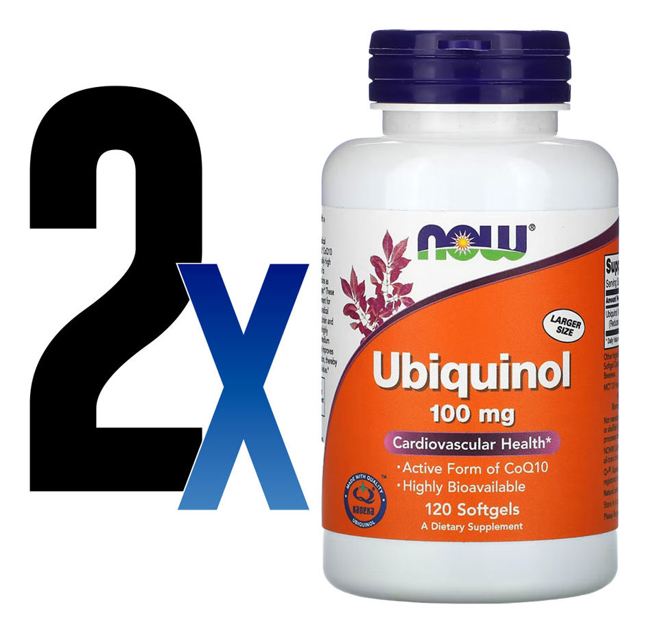 Ubiquinol 100mg Now Foods Forma Coq10 Ativa 120 Softgels 2un - Imagem 2