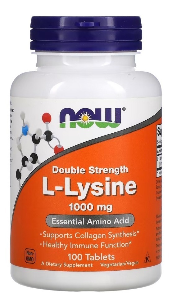 L Lisina Dupla Força 1000mg Now Foods 100tab