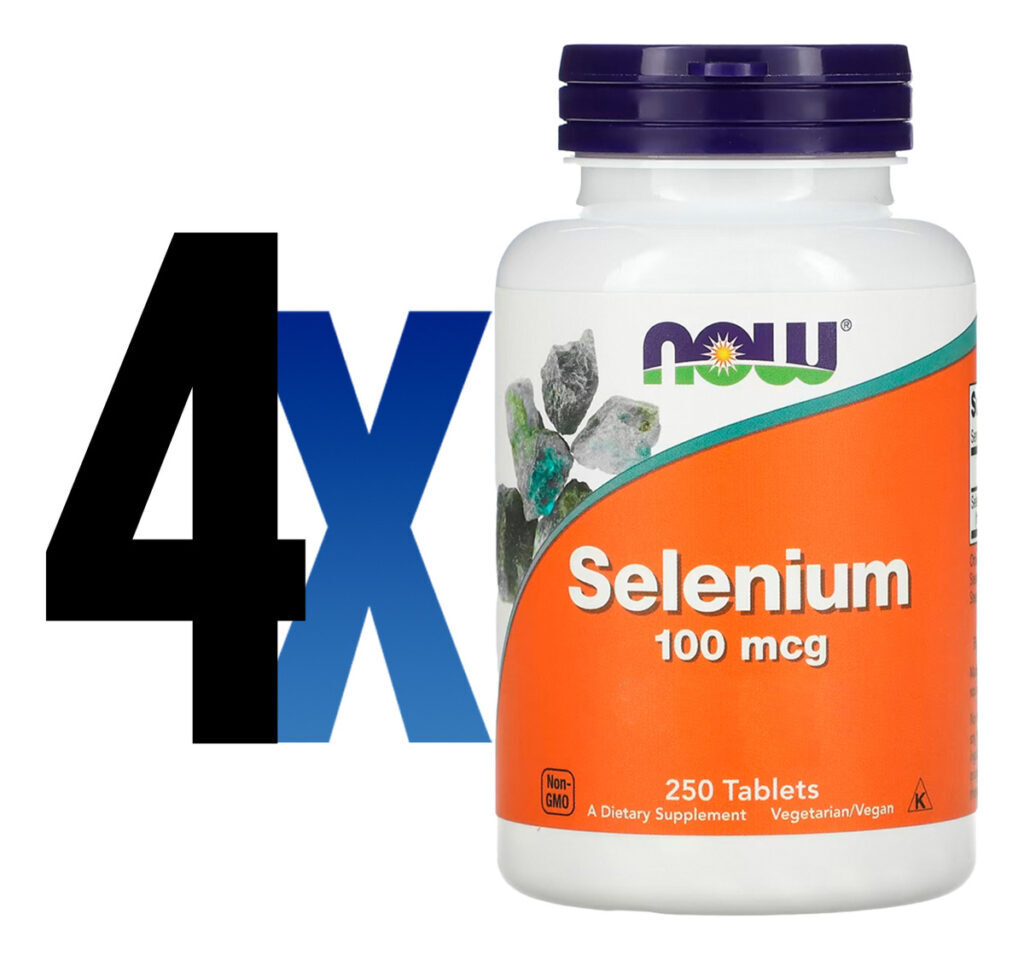Selênio 100mcg Now Foods Selenium 250 Tablets Importado 4un - Imagem 2