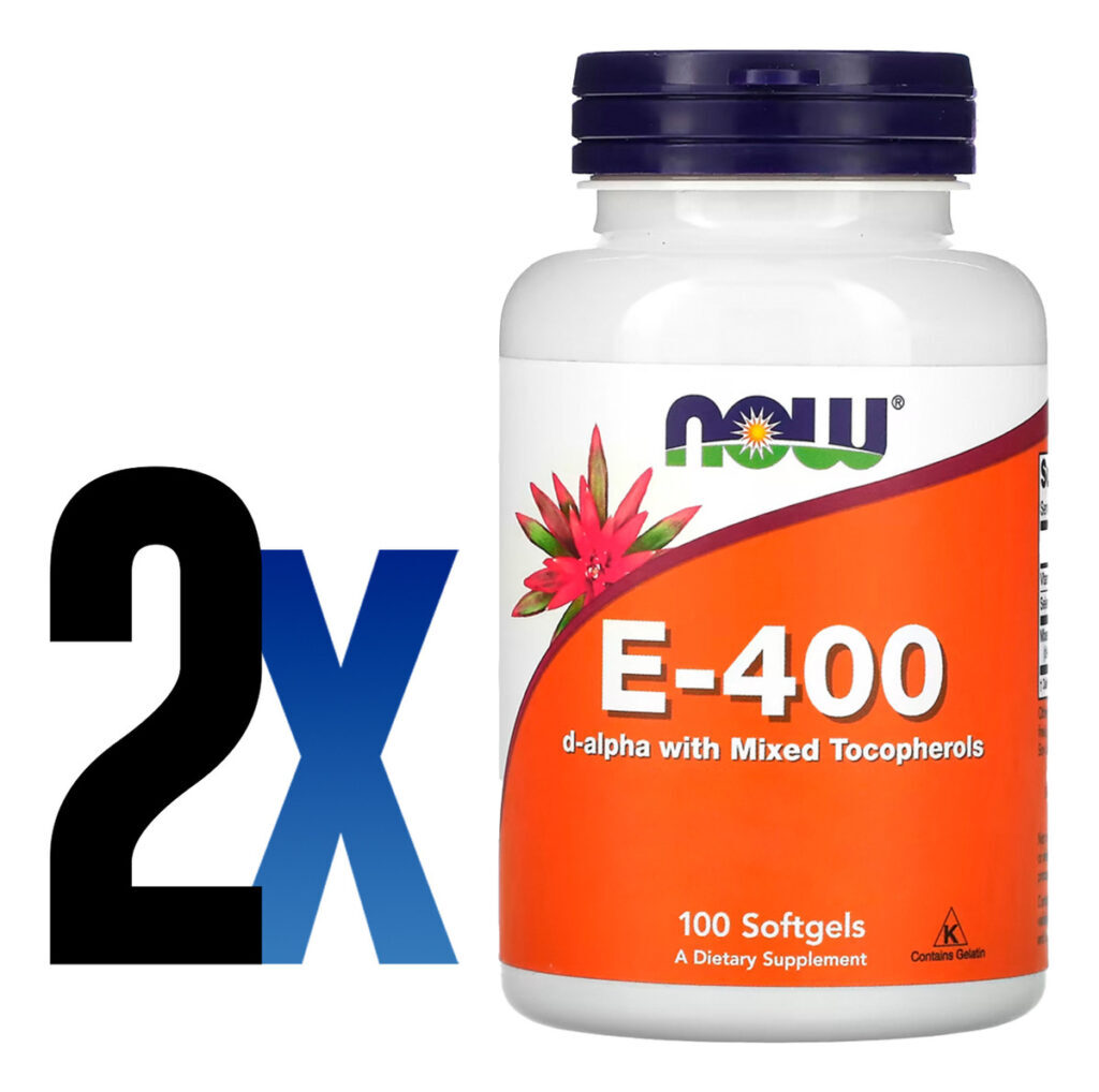 Vitamina E 400ui 100 Softgels Importado 2un Now Foods - Imagem 2