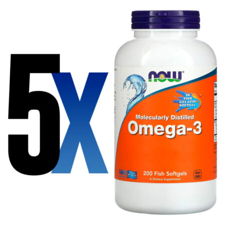Ômega-3 1000mg Now Foods 180/120 200cáps Soft Importado 5un - Imagem 2