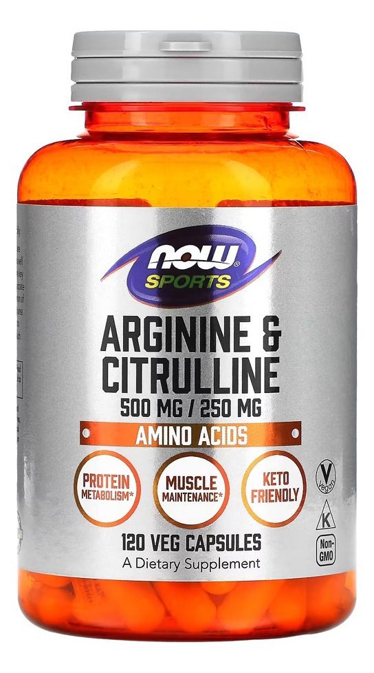 Arginina 500mg E Citrulina 120cáps Importado 2un Now Foods - Imagem 3