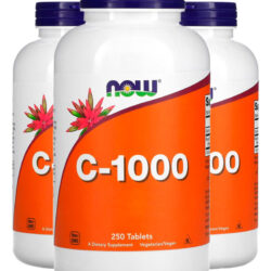 Vitamina C 1000mg+r. Mosqueta 250tab Importado 3un Now Foods