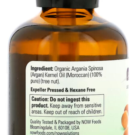 Óleo De Argan Now Foods Orgânico 59ml Importado 2un - Imagem 3