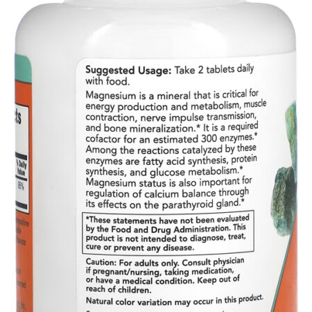 Citrato De Magnésio 200mg Now Foods 100 Tab + Porta Cápsulas - Imagem 3