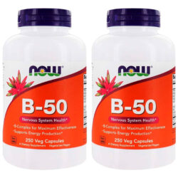 Vitamina B 50mg Now Foods Vitamin B-50 250 Veg Caps 2un Sabor Sem Sabor