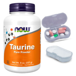 Taurina Em Pó Now Foods 227 G + Porta Cápsulas