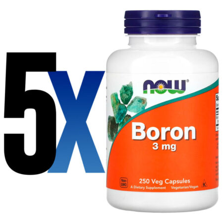 Boron 3mg Now Foods 250 Veg Caps Importado 5un - Imagem 2