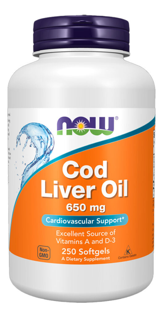 Óleo De Fígado De Bacalhau 650 Mg 250 Cápsulas Cod Liver Oil