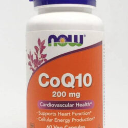 Coq10 Coenzima Q10 200 Mg 60 Cápsulas Vegetais Now Foods