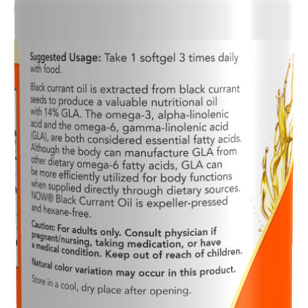 Óleo Groselha Preta 500mg Now Foods 100 Softgl Importado - Imagem 3