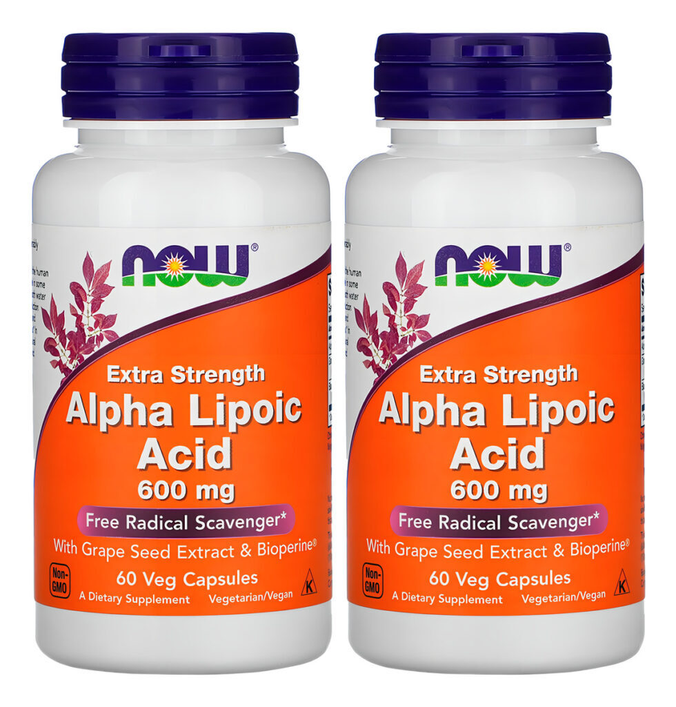 Ácido Alfa Lipóico 600mg Now Foods 60veg Caps 2un Sabor Sem Sabor - Imagem 2