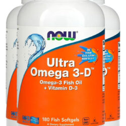 Ultra Omega 3d 600epa/300dha 180soft Importado 3un Now Foods