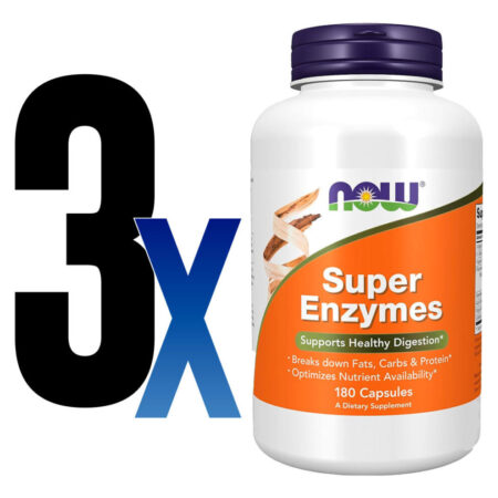 Super Enzimas Digestivas Now Foods Super Enzyme 180caps 3un - Imagem 2