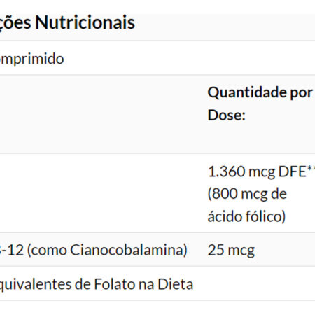 Ácido Fólico E Vitamina B12 800mcg Now Foods 250tabs - Imagem 5