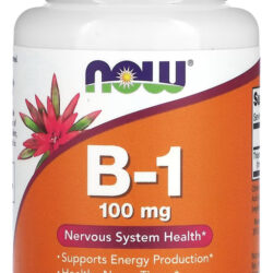 Vitamina B-1 100mg Now Foods 100 Veg Tabs Sabor Sem Sabor