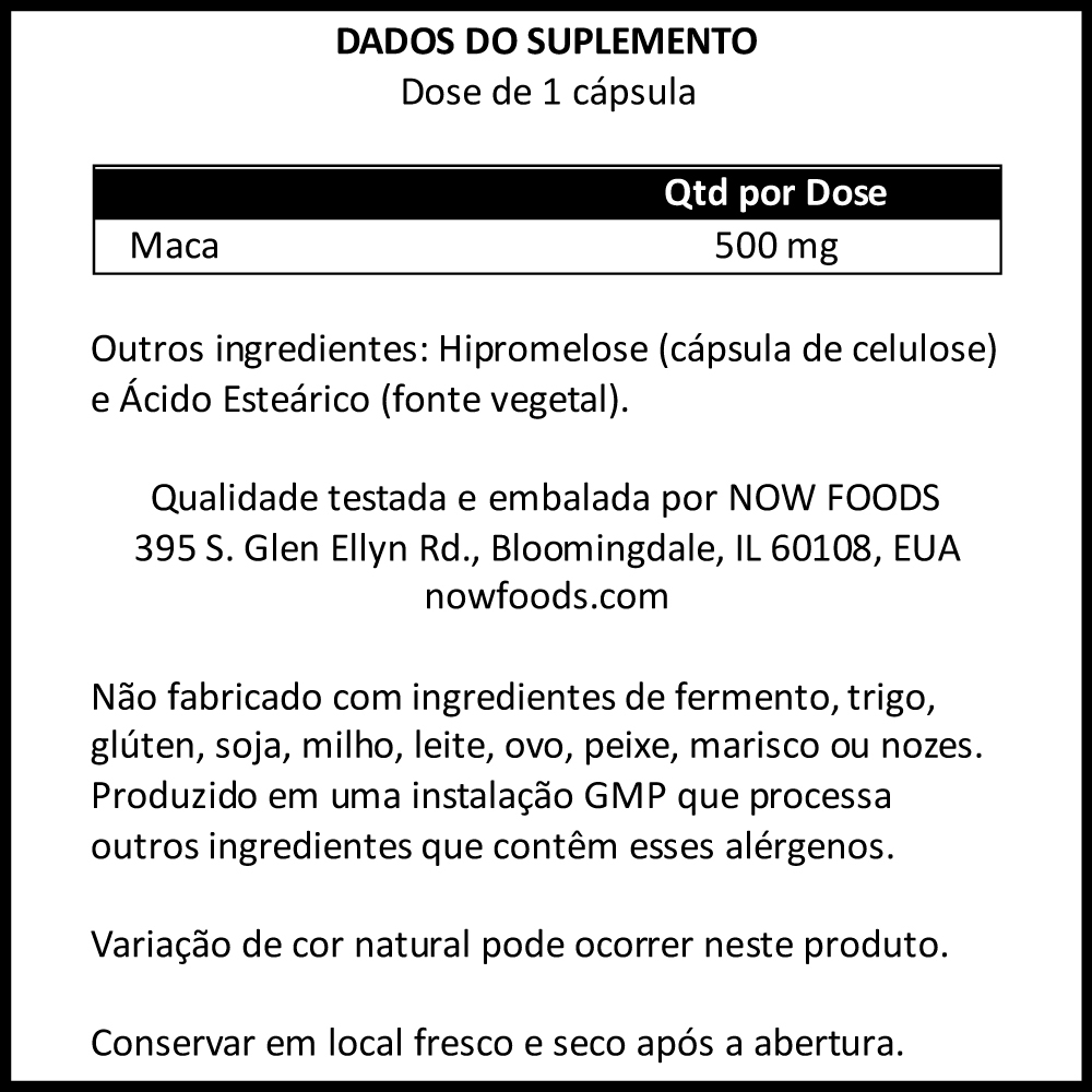Maca Peruana 500mg 250 Veg Cápsulas Importado - Imagem 3