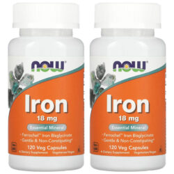 Ferro Bisglicinato 18 Mg Now Foods 120 Cápsulas 2un