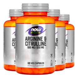 Arginina 500mg E Citrulina 120cáps Importado 4un Now Foods
