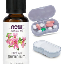 Now Foods Óleo De Gerânio Puro 30 Ml + Porta Cápsulas