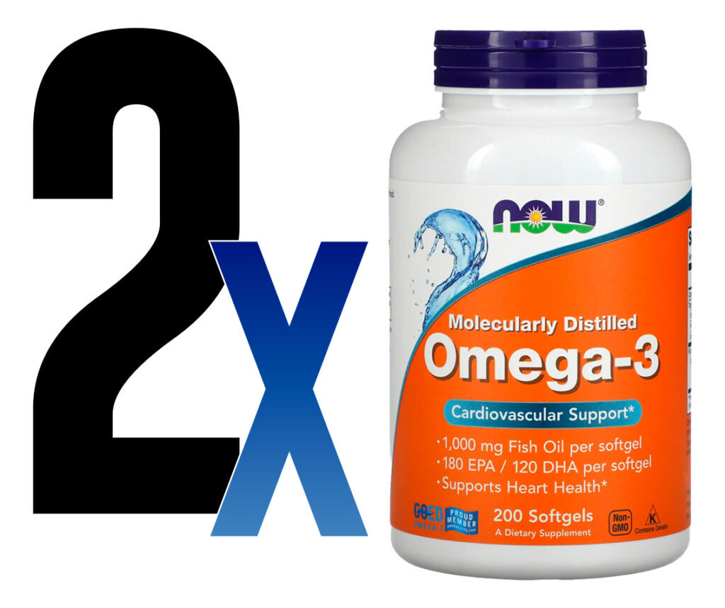 Ômega-3 Molecularmente Destilados Now Foods 200softgels 2un - Imagem 2