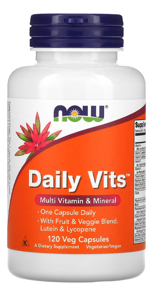 Multivitamínico Daily Vits Now Foods 120 Cáps Importado