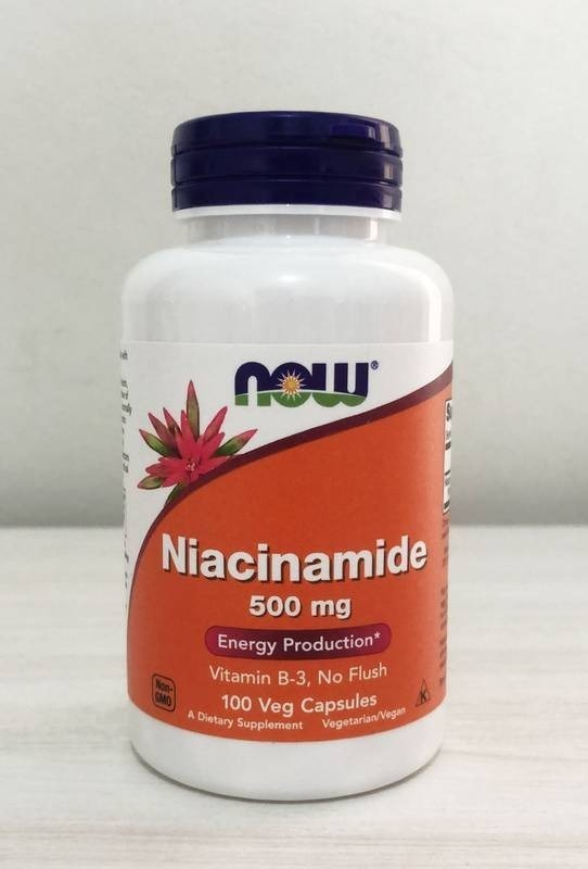 Niacinamida B3 500mg 100 Cápsulas Now Foods Sem Rubor - Imagem 3