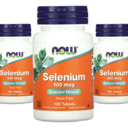 Selênio 100mcg Now Foods Selenium 100 Talets 5un
