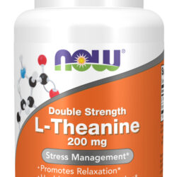 Suplemento Em Cápsulas L-theanine 200mg L-teanina Sem Sabor Em Pote 60 Un Now Foods