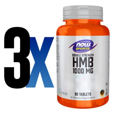 Hmb 1000mg Dupla Força Now Foods Sports 90tabs Importado 3un - Imagem 2