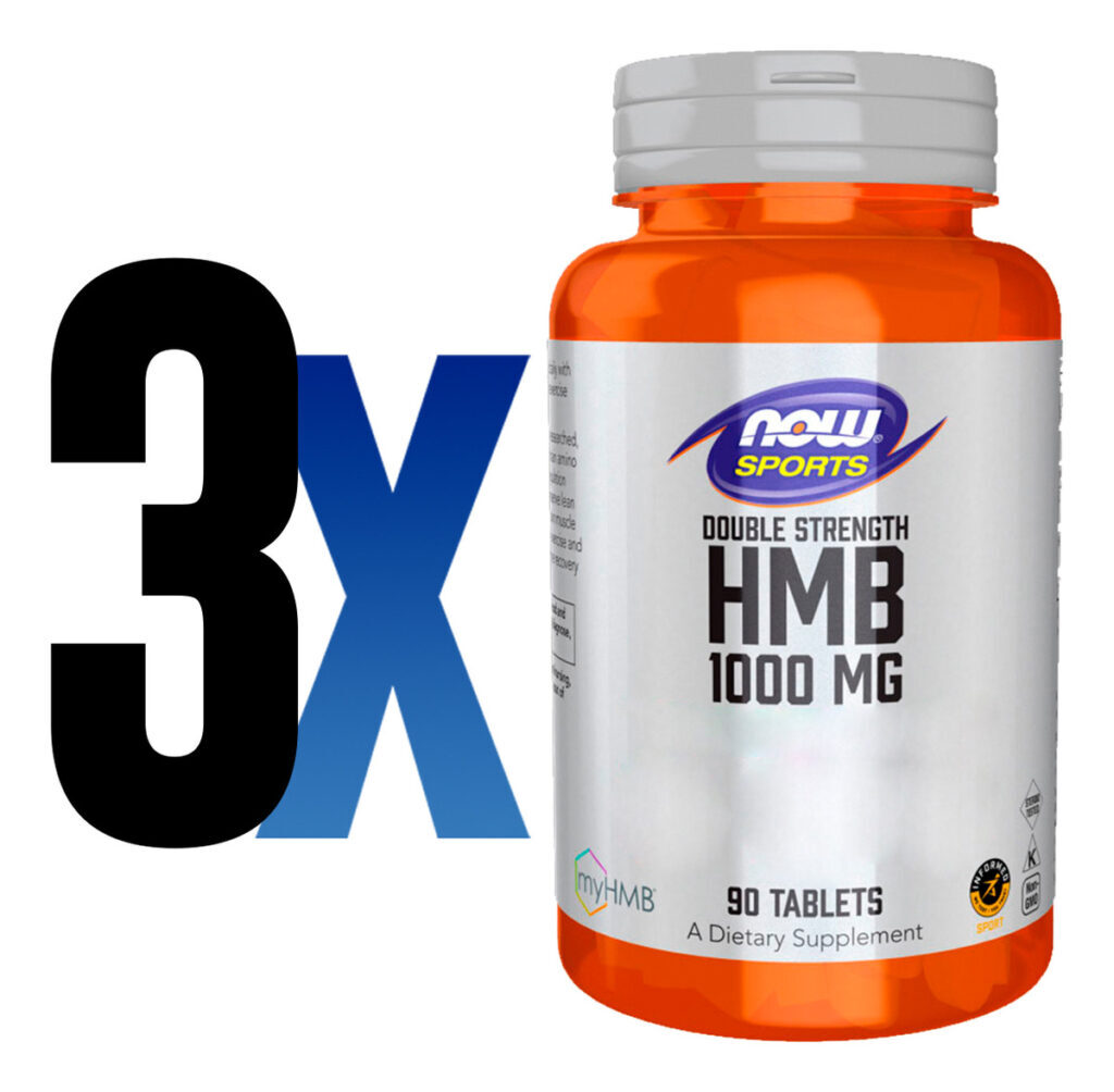 Hmb 1000mg Dupla Força Now Foods Sports 90tabs Importado 3un - Imagem 2