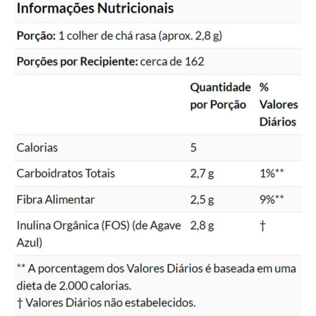 Inulina Orgânica Pó 454g Puro Importado 5un Now Foods - Imagem 5