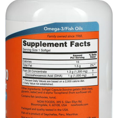 Dha 1000mg Óleo Peixe Forte 90sofg Importado 2un Now Foods - Imagem 3