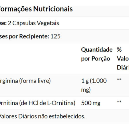 Arginina Ornitina 500mg/250mg 250cap Importado 4un Now Foods - Imagem 5