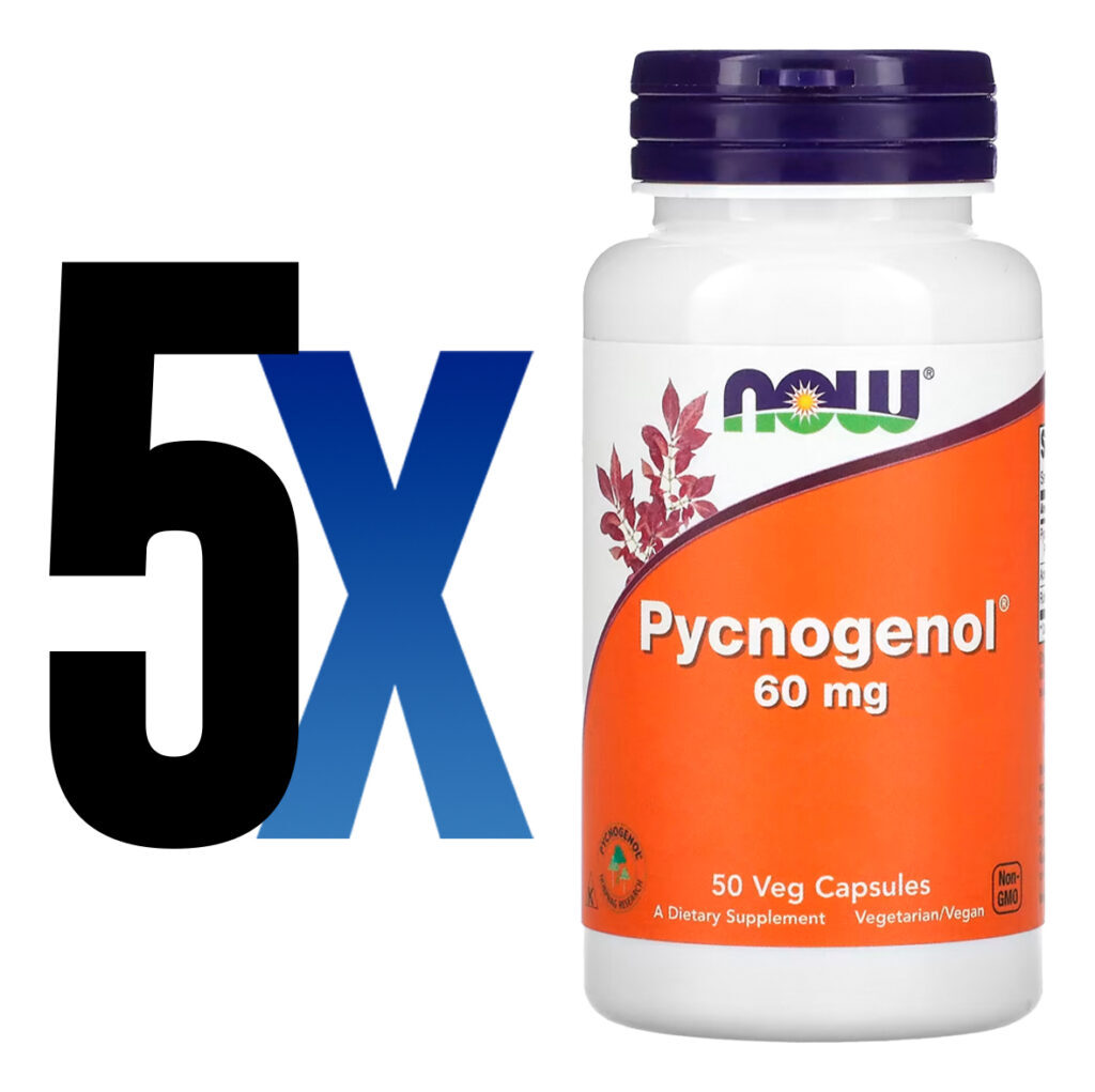 Pycnogenol 60mg Now Foods 50 Veg Caps Importado 5un - Imagem 2