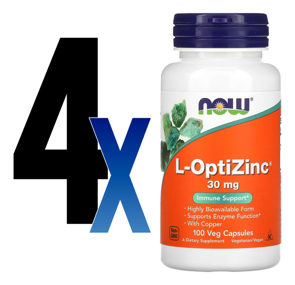 Now Foods L-optizinc 30mg 100 Veg Caps 4un - Imagem 2