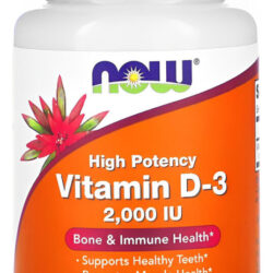 Vitamina D3 2000 Iu Alta Potência Now Foods 120softgls Sabor Sem Sabor