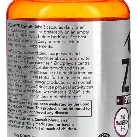 Zma Zinco Magnésio 800mg 90cáps Importado 3un Now Foods - Imagem 4