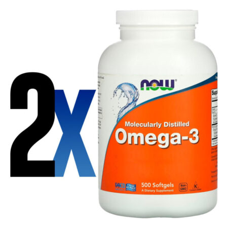 Ômega-3 Molecularmente Destilado 500soft 2un Now Foods - Imagem 2