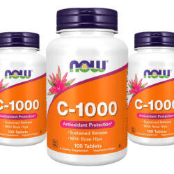Vitamina C 1000mg Now Foods C-1000 Rosa Mosqueta 100tabs 3un