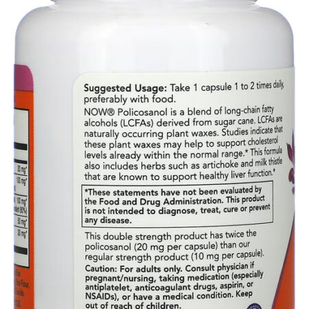 Policosanol 20mg Now Foods 90 Cápsulas Importado 5un - Imagem 4