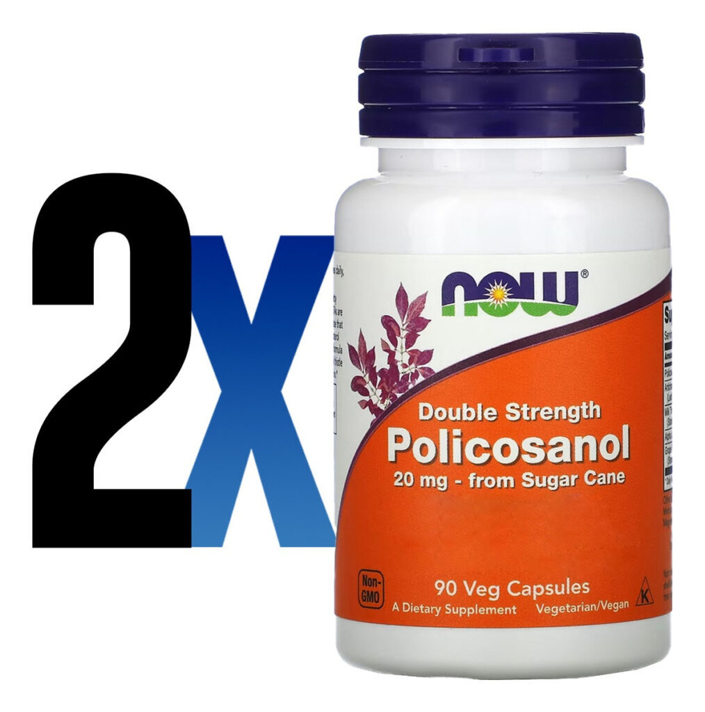 Policosanol 20mg 90 Cápsulas Importado 2un Now Foods - Imagem 2