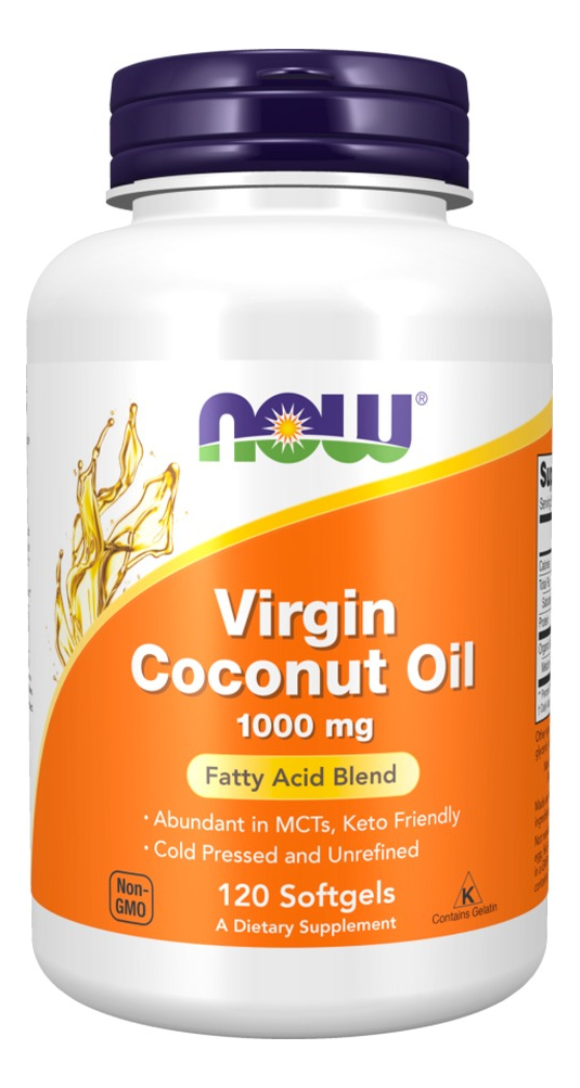 Óleo De Coco Virgem 1000mg Now Foods 120 Soft Importado