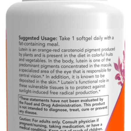 Luteina 10mg Now Foods Sem Esteres 120 Softg Importado - Imagem 3