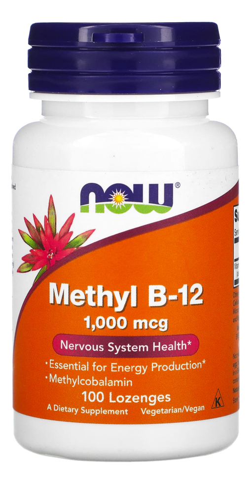 Vitamina B-12 1mg Com Metilcobalamina Now 100pastilhas - Imagem 2