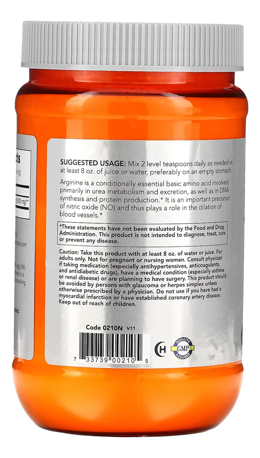 L-arginina Em Pó Sports 454g Importado 2un Now Foods - Imagem 4