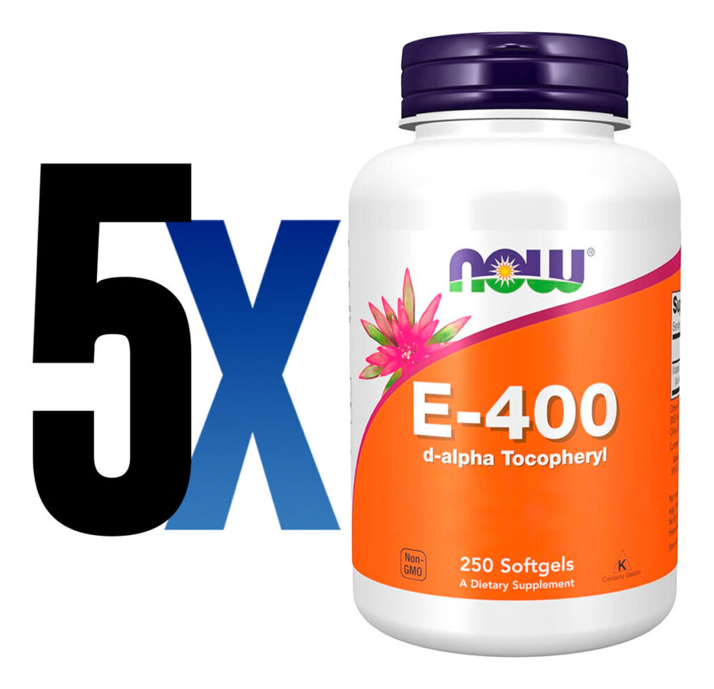 Vitamina E-400 Now Foods D-alfa Tocoferol 250s Importado 5un - Imagem 2